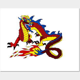 Chinese dragon Posters and Art